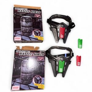 Inflatable Battle Shield Set with Black and Red Masks